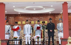 नवनियुक्त प्रधानन्यायाधीश डा शर्माद्वारा शपथ ग्रहण