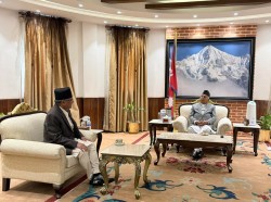 राष्ट्रपति पौडेल र अध्यक्ष प्रचण्डबीच भेटवार्ता