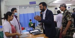 स्वास्थ्यमन्त्री यादवद्वारा वीर अस्पतालमा छड्के अनुगमन