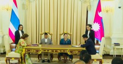 प्रधानमन्त्री ओली र थाइल्यान्डका प्रधानमन्त्री शिनावात्राबिच भेटवार्ता