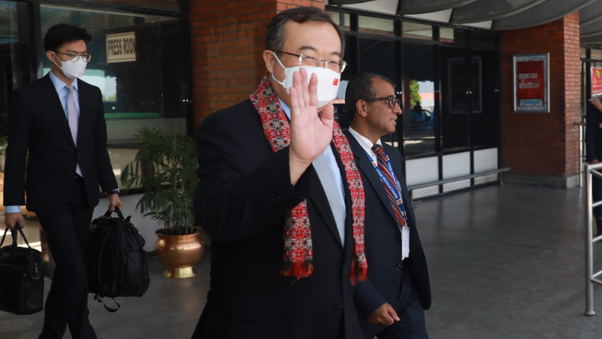 चिनियाँ कम्युनिष्ट पार्टीका विदेश विभाग प्रमुख लिउ जियानचाओ नेपालमा