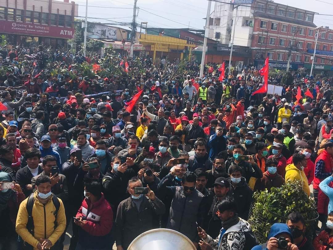 नयाँ बानेश्वरमा प्रदर्शनकारी र प्रहरीबीच झडप 